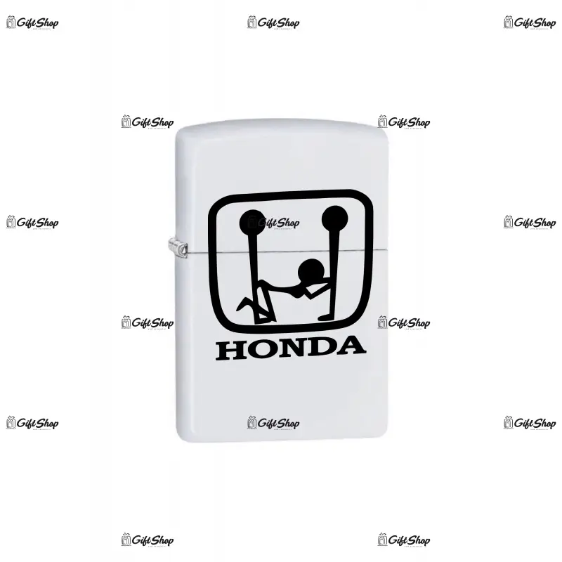 Honda, bricheta metalica gravata laser cu mesaj